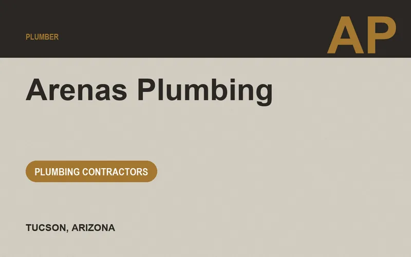 Arenas Plumbing in Tucson, Arizona