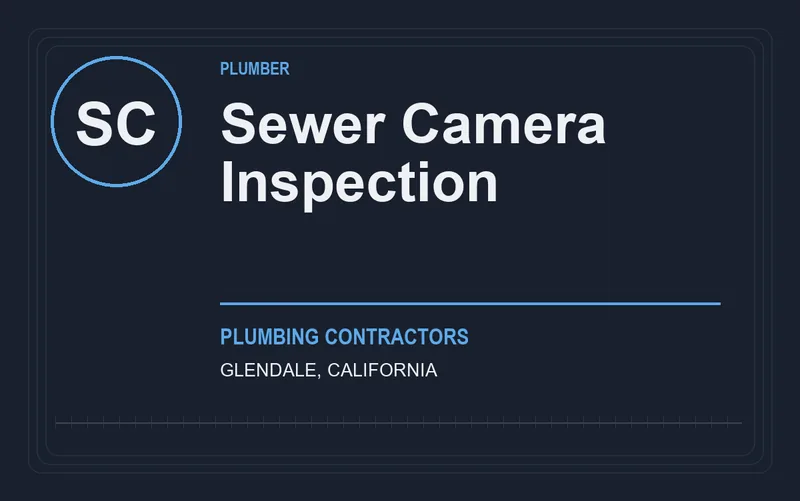 SEWER CAMERA INSPECTION in Glendale, California