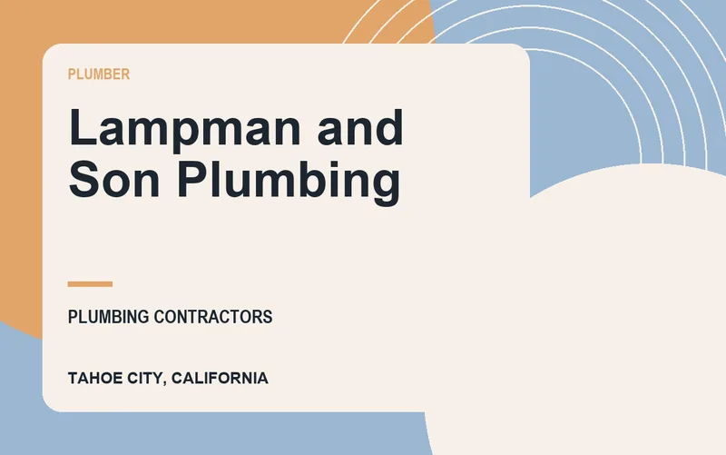 Lampman and Son Plumbing in Tahoe City, California