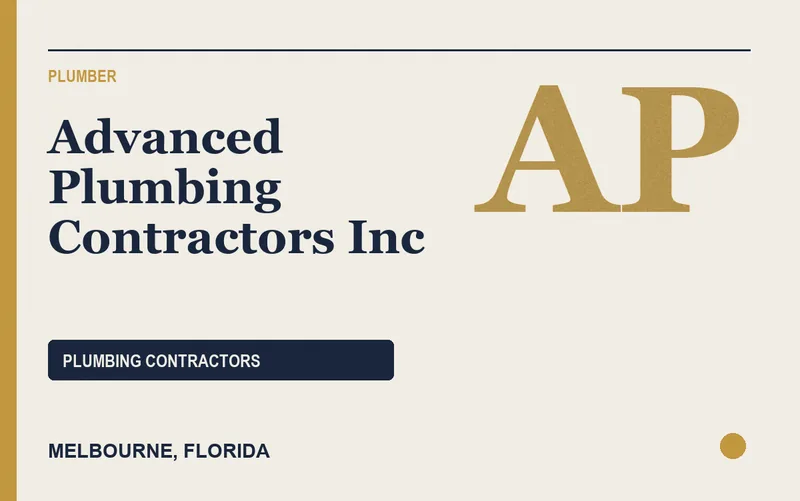 Advanced Plumbing Contractors Inc in Melbourne, Florida