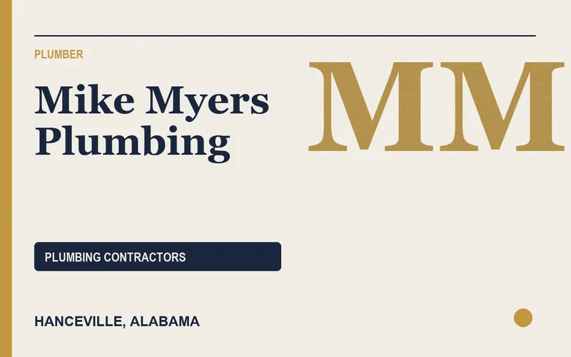 Mike Myers Plumbing in Hanceville, Alabama