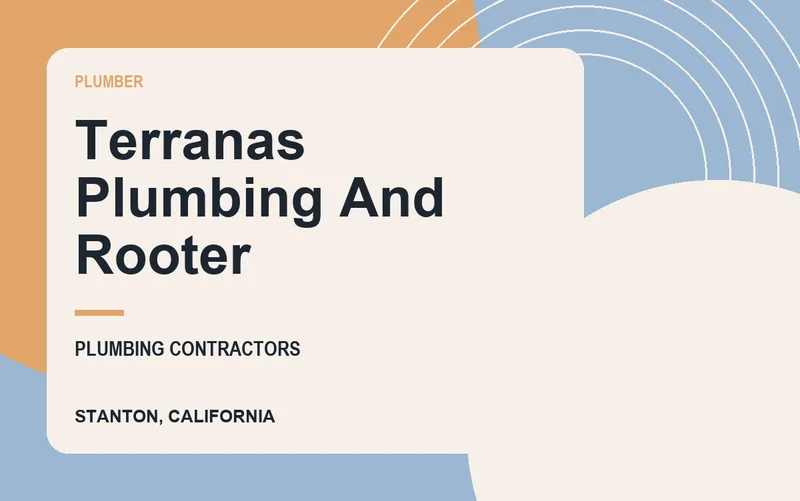 terranas plumbing and rooter in Stanton, California