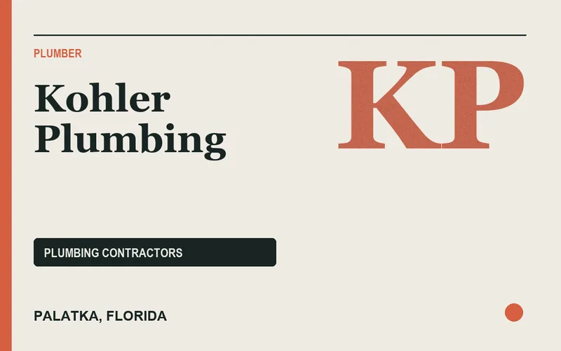 Kohler Plumbing in Palatka, Florida