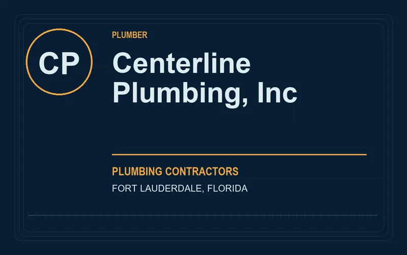 Centerline Plumbing, Inc in Fort Lauderdale, Florida