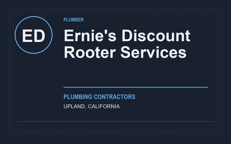 Ernie's Discount Rooter Services in Upland, California