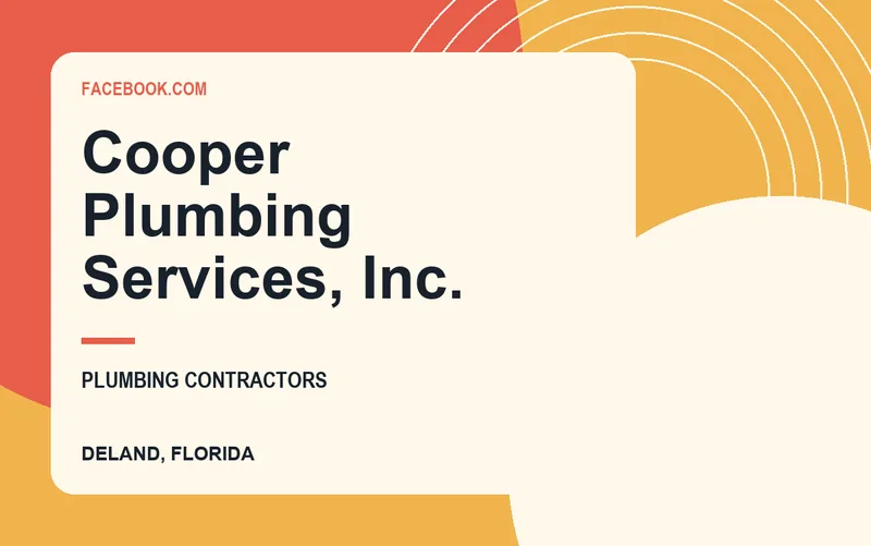 Cooper Plumbing Services, Inc. in DeLand, Florida