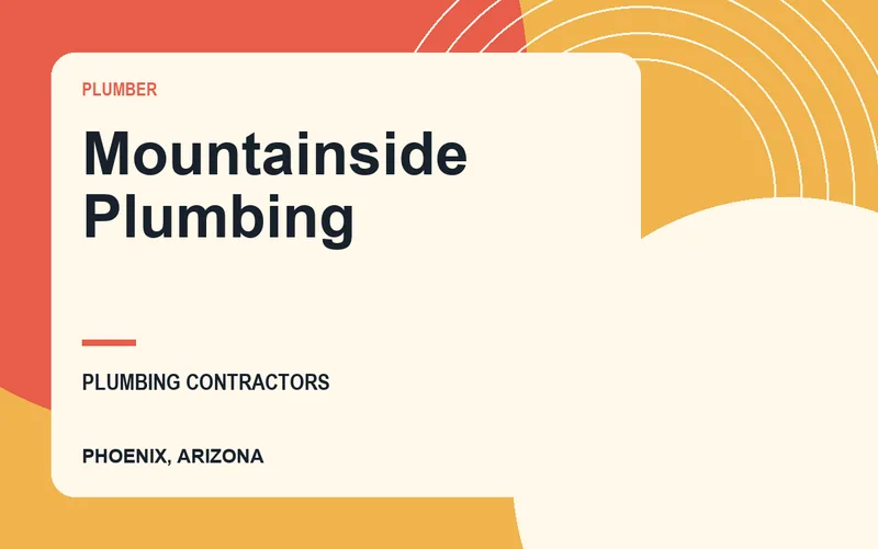 Mountainside Plumbing in Phoenix, Arizona