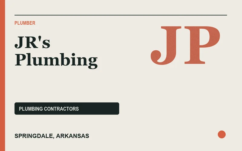 JR's Plumbing in Springdale, Arkansas