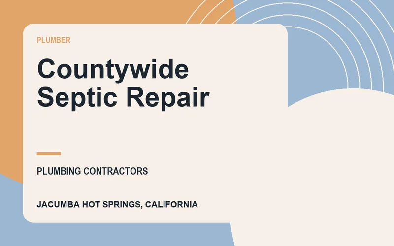 Countywide Septic Repair in Jacumba Hot Springs, California