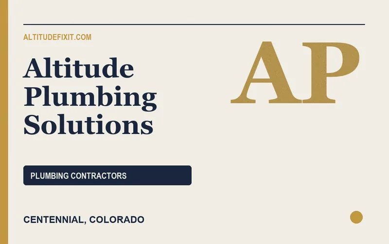 Altitude Plumbing Solutions in Centennial, Colorado