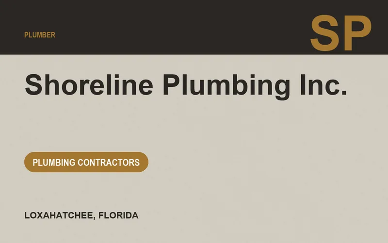 Shoreline Plumbing Inc. in Loxahatchee, Florida