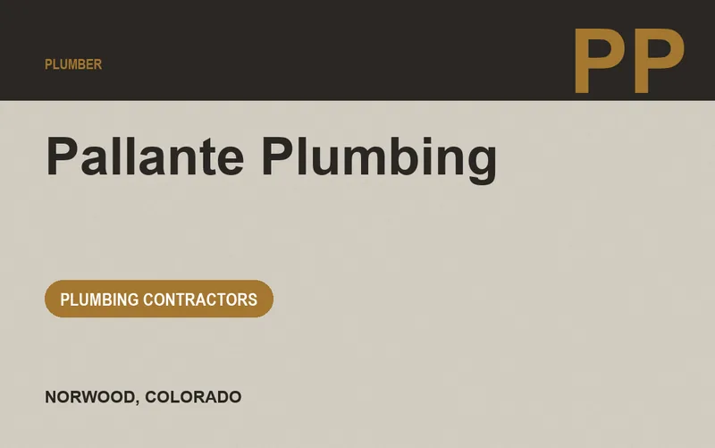 Pallante Plumbing in Norwood, Colorado