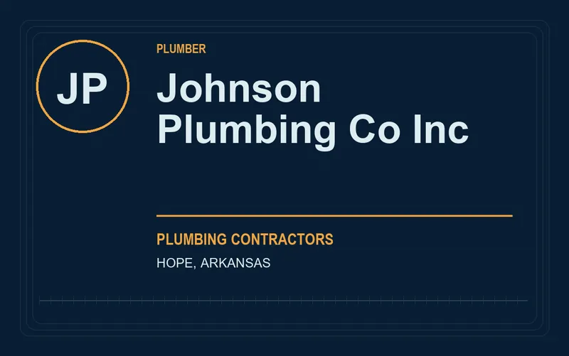 Johnson Plumbing Co Inc in Hope, Arkansas