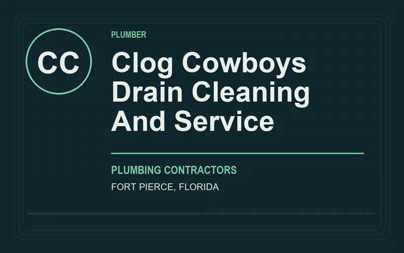 clog cowboys drain cleaning and service in Fort Pierce, Florida