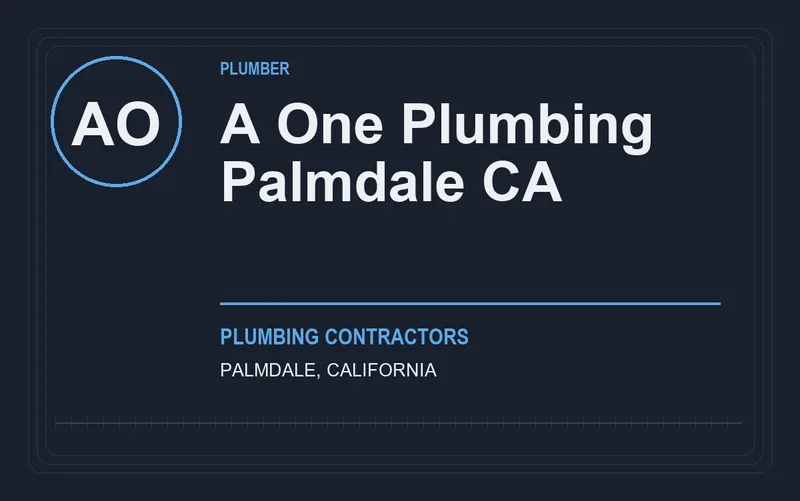 A One Plumbing Palmdale CA in Palmdale, California
