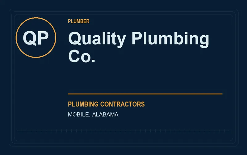 Quality Plumbing Co. in Mobile, Alabama