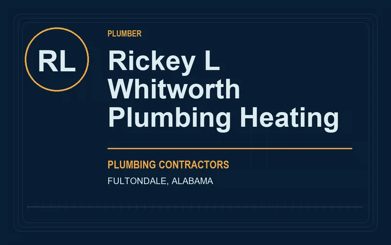 Rickey L Whitworth Plumbing Heating in Fultondale, Alabama