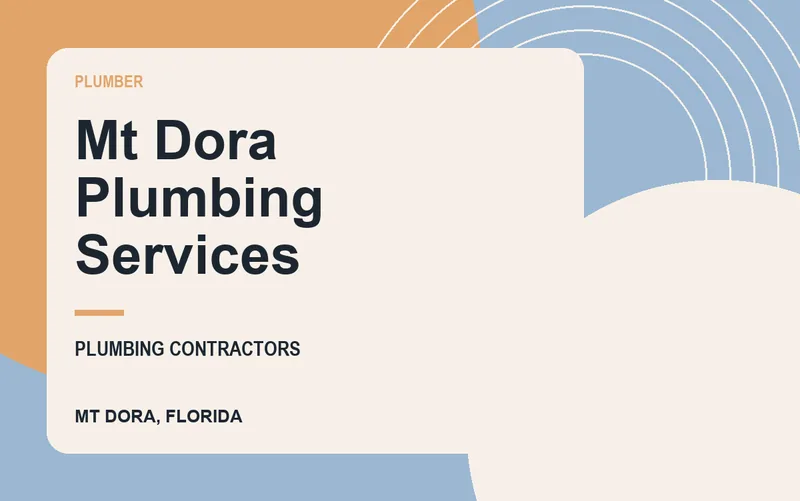 Mt Dora Plumbing Services in Mt Dora, Florida