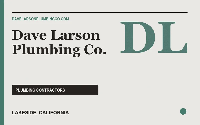 Dave Larson Plumbing Co. in Lakeside, California