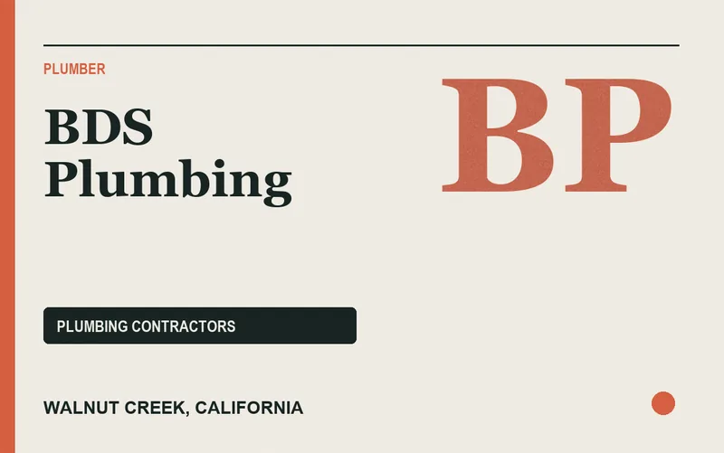 BDS Plumbing in Walnut Creek, California