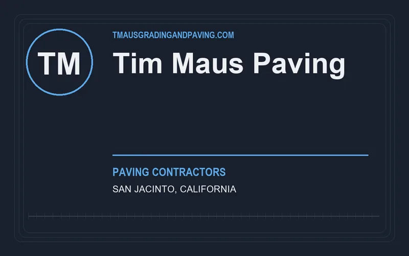 tim maus paving in San Jacinto, California