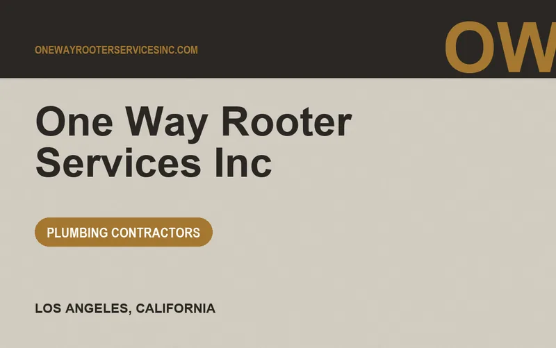 One Way Rooter Services Inc in Los Angeles, California