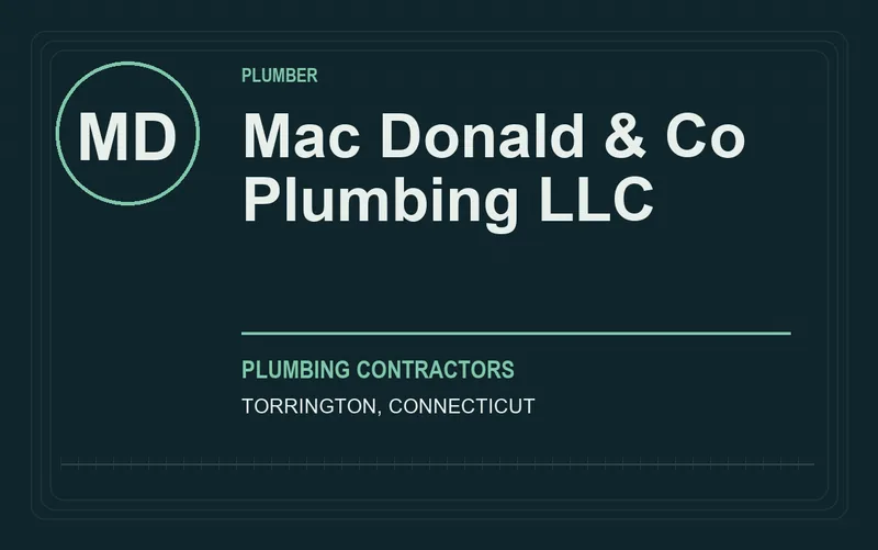 Mac Donald & Co Plumbing LLC in Torrington, Connecticut