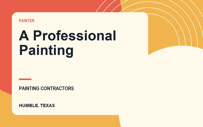 A Professional Painting in Humble, Texas