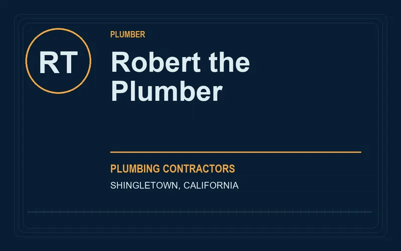 Robert the Plumber in Shingletown, California