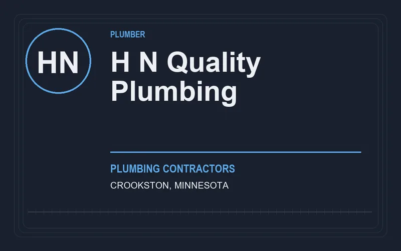 H N Quality Plumbing in Crookston, Minnesota
