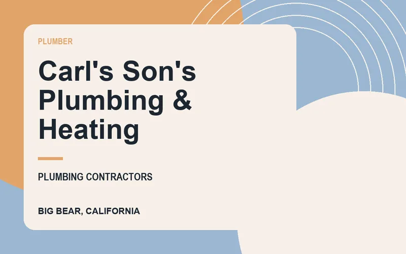 Carl's Son's Plumbing & Heating in Big Bear, California