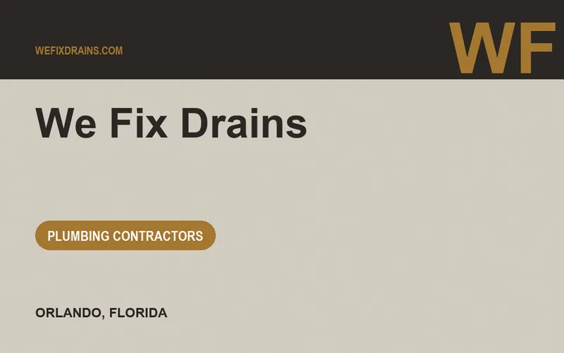 We Fix Drains in Orlando, Florida