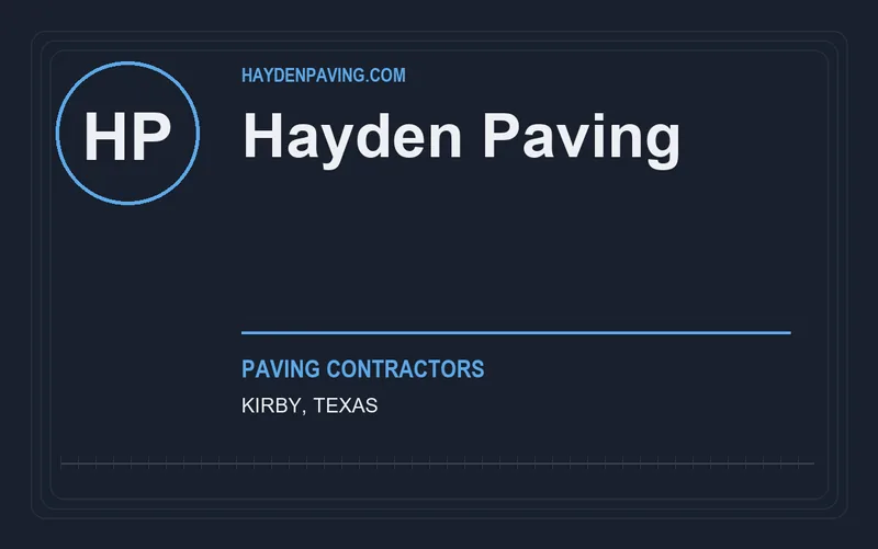 Hayden Paving in Kirby, Texas