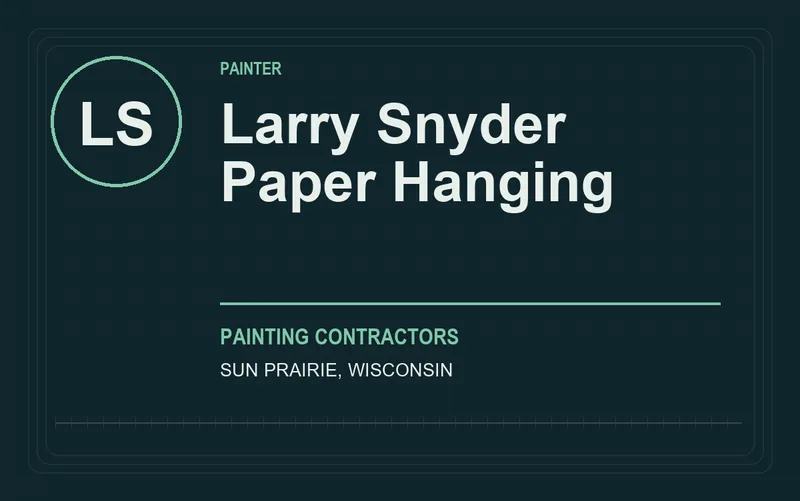 Larry Snyder Paper Hanging in Sun Prairie, Wisconsin