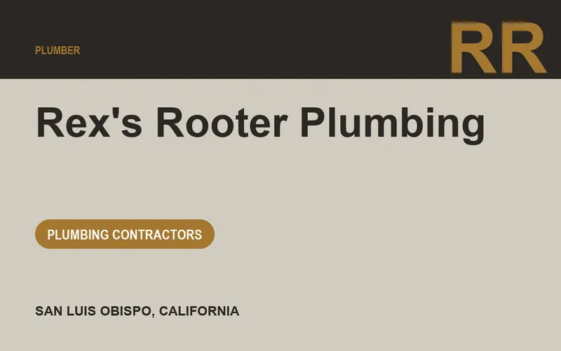 Rex's Rooter Plumbing in San Luis Obispo, California