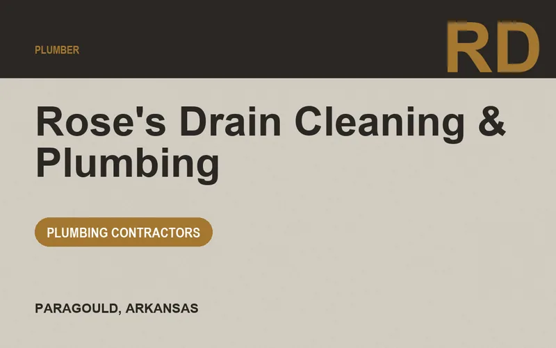 Rose's Drain Cleaning & Plumbing in Paragould, Arkansas