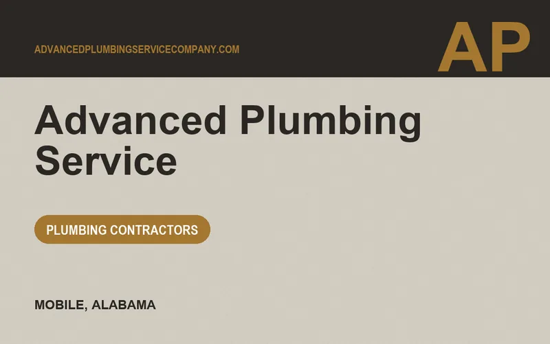 Advanced Plumbing Service in Mobile, Alabama