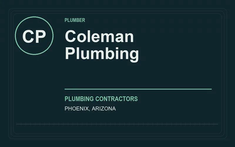 Coleman Plumbing in Phoenix, Arizona