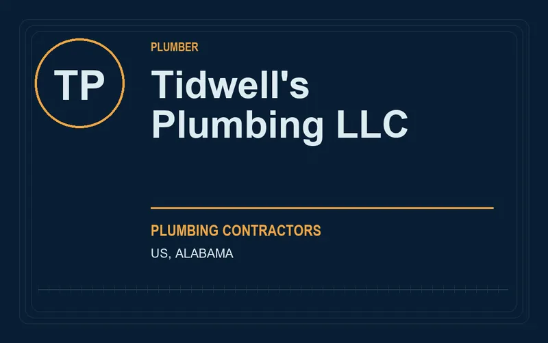 Tidwell's Plumbing LLC in US, Alabama