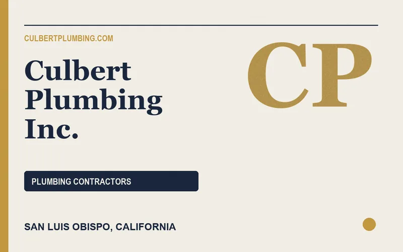 Culbert Plumbing Inc. in San Luis Obispo, California