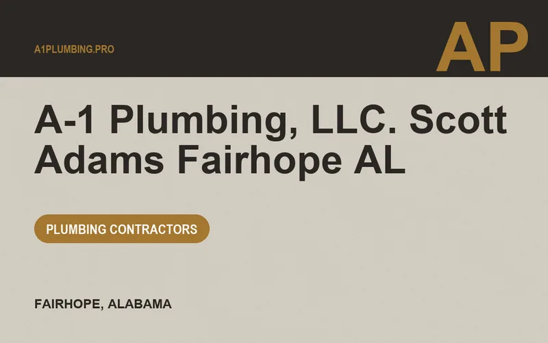 A-1 Plumbing, LLC. Scott Adams Fairhope AL in Fairhope, Alabama