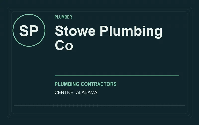 Stowe Plumbing Co in Centre, Alabama