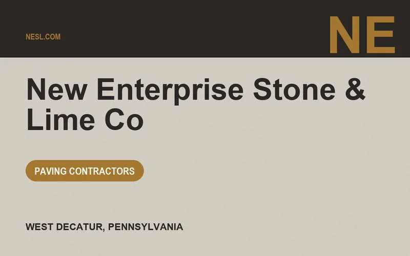 New Enterprise Stone & Lime Co in West Decatur, Pennsylvania