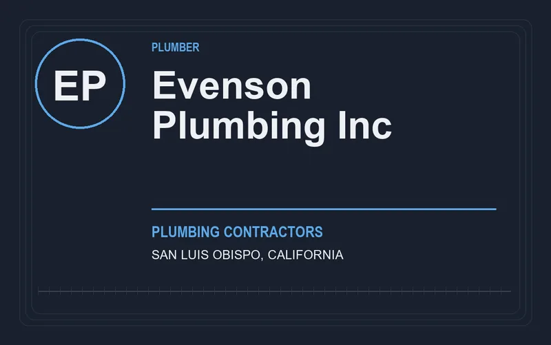Evenson Plumbing Inc in San Luis Obispo, California