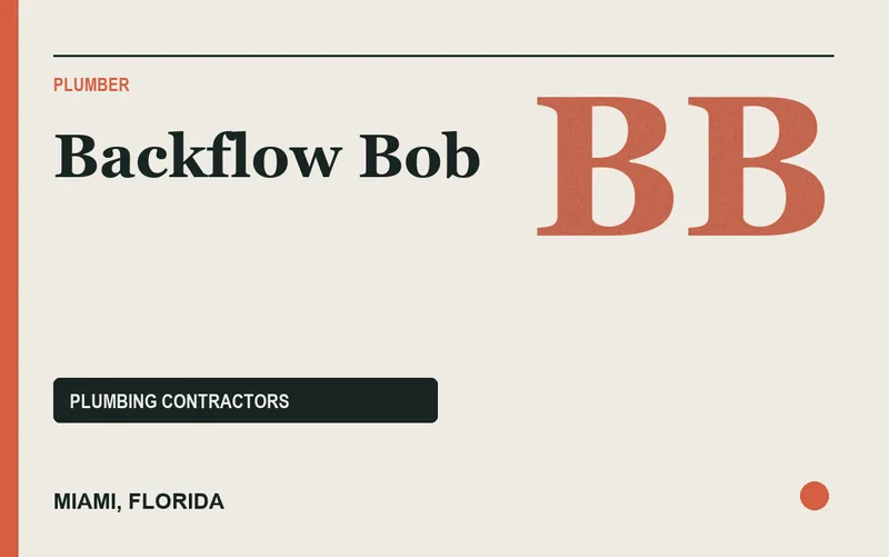 Backflow Bob in Miami, Florida