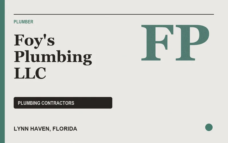 Foy's Plumbing LLC in Lynn Haven, Florida