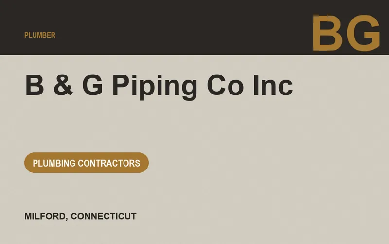 B & G Piping Co Inc in Milford, Connecticut