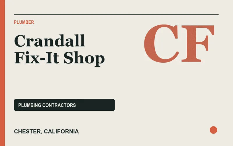 Crandall Fix-It Shop in Chester, California