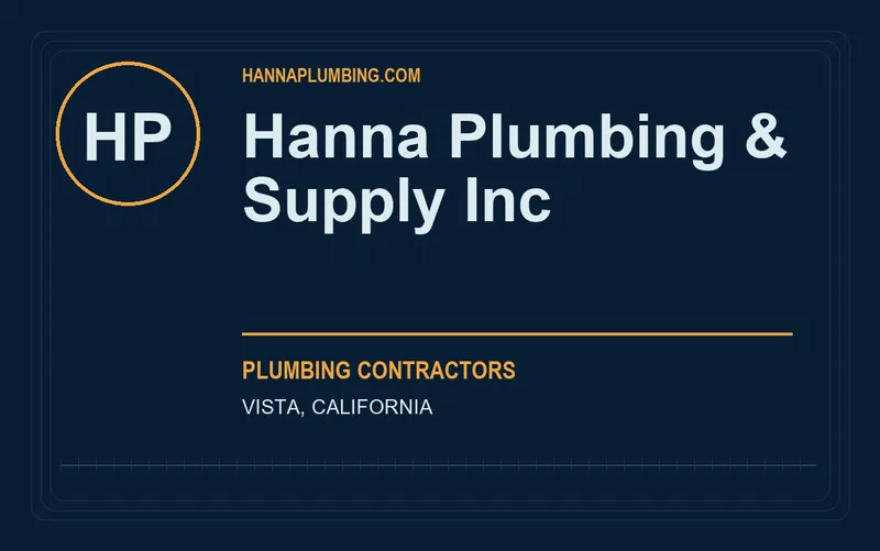 Hanna Plumbing & Supply Inc in Vista, California