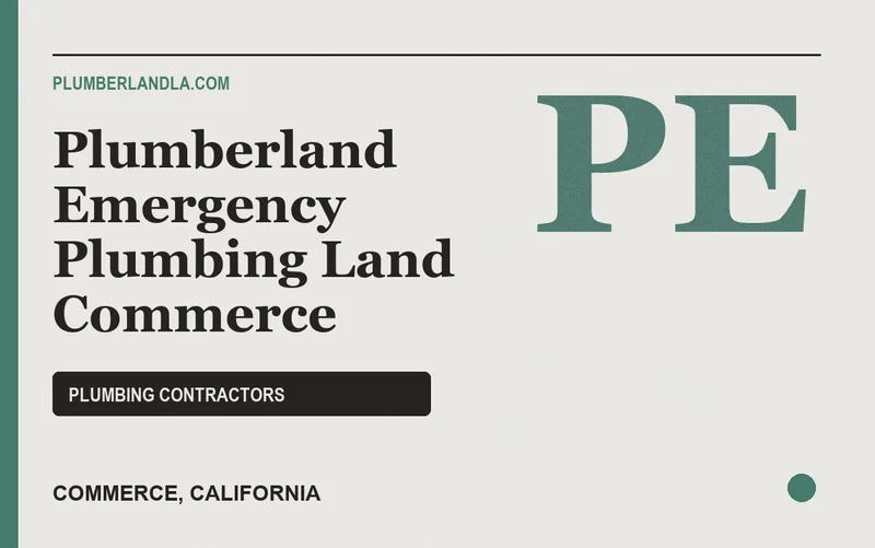 Plumberland Emergency Plumbing Land Commerce in Commerce, California
